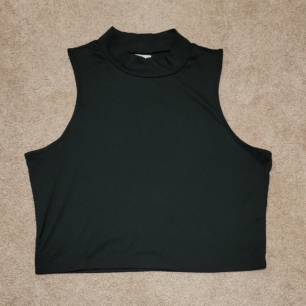 Ten Sixty Sherman Black Sleeveless Crop Top